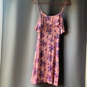 Pink floral dress, size small